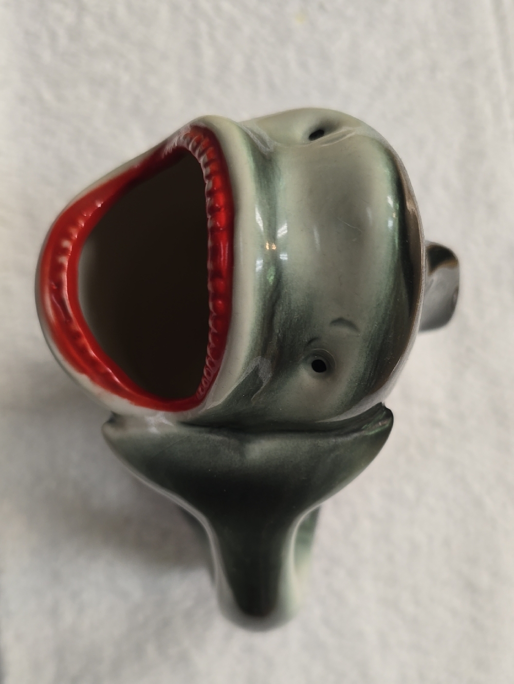 Ceramic Shark Tiki Glass Or Vase - Picture 2 of 11